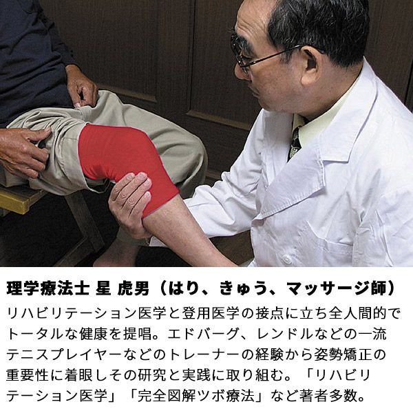 星虎の赤ひざ先生 組 3 L ｜ひざサポーター ゲルマニウム 膝サポーター 赤 星虎先生 理学療法士 星虎男 ゲルマニウム入り繊維 チオクリーン 銅 トルマリン チタン アルミ mam