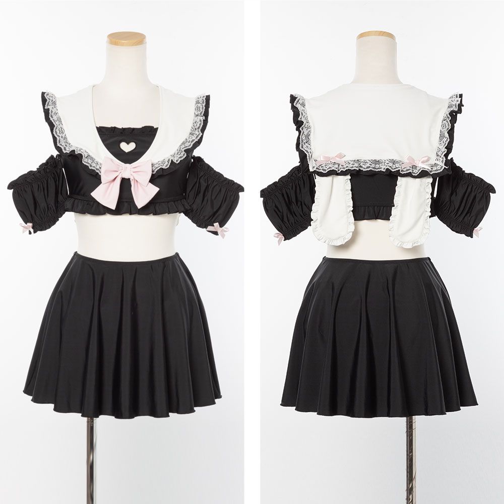 夢展望公式 [新品未使用] うさ耳着せ替え水着 [ブラック] 他