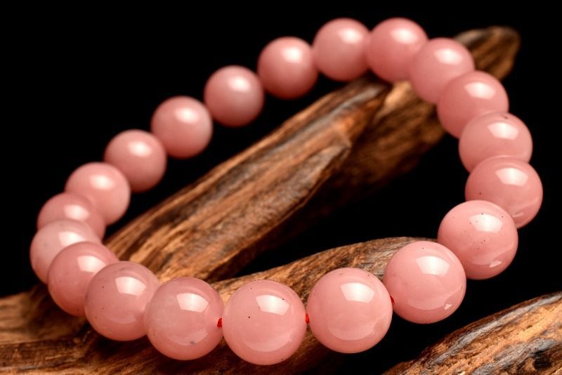 【１点物】ブラジル産高発色 グァバクォーツ(天然ピンククォーツ)　10mm　ブレスレット パワーストーン 天然石 _MA8317