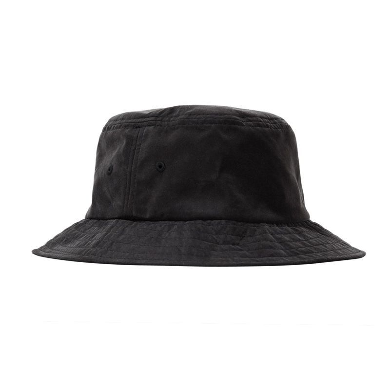 美品 90s ステューシー ブラック コットン バケット ハット stussy バケットハット ブラック（STUSSY(ステューシー