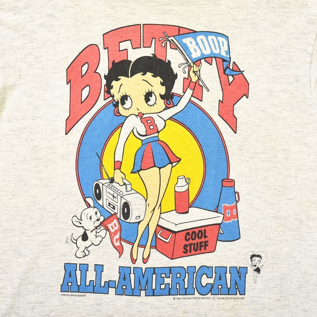 90sヴィンテージ USA製 ベティブープ BETTY BOOP フルーツオブザルーム FRUIT OF THE LOOM ビッグプリント Tシャツ  M ヘザーグレー メンズ - メルカリ