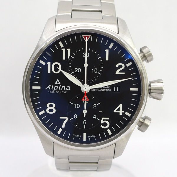 美品 アルピナ スタータイマー パイロットオートマチック クロノグラフ Alpina アルピナ ◇スタータイマー パイロット オートマチック