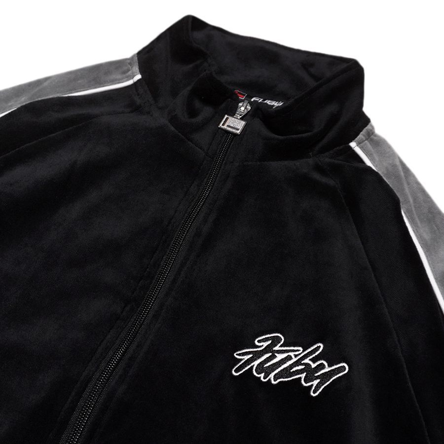 FUBU VELOUR TRACK SETUP【BLACK】 (フブ メンズ ベロア セットアップ