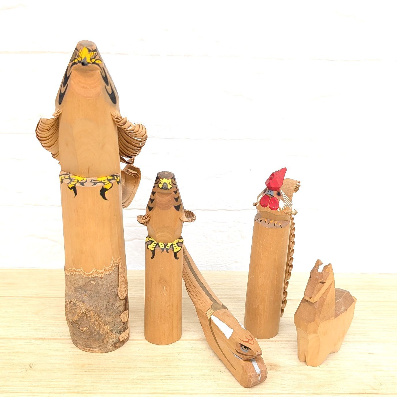 伝統工芸品 彫刻 お鷹ぽっぽ 他 まとめ売り 5個 名あり - メルカリ