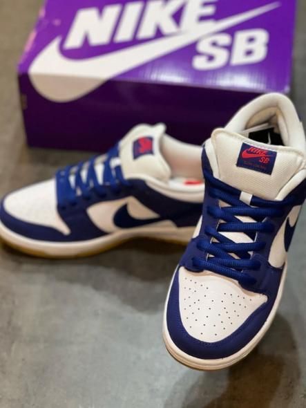 新品 NIKE SB (ナイキエスビー) SB DUNK LOW PRO PRM LOS ANGELES DODGERS DO9395-400 ダンク ロー ロサンゼルスドジャーズ ローカットスニーカー ホワイト/ブルー