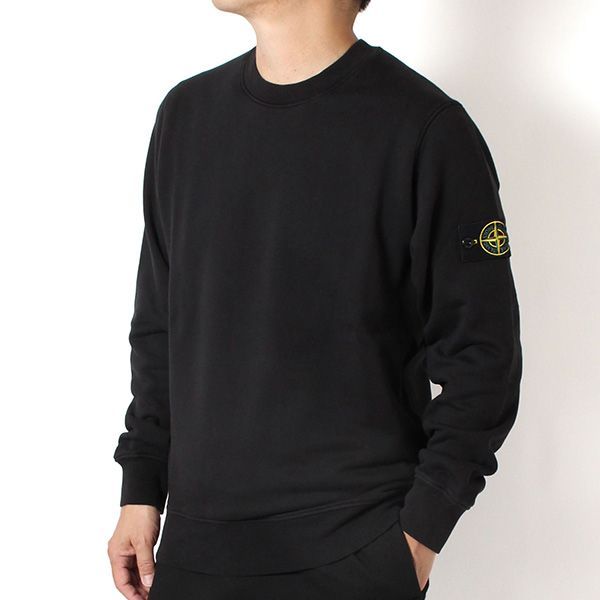 [美品]Stone  ブラック スウェット Mサイズ 25AWモデル ストーンアイランド STONE ISLAND バッジワッペン