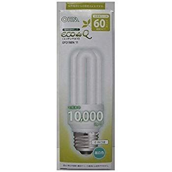 【】(未使用･未開封品) オーム電機 電球形蛍光灯 エコデンキュウ D形 E26 60形相当 昼白色 [品番]04-1300 EFD15EN/11 p1m72rm