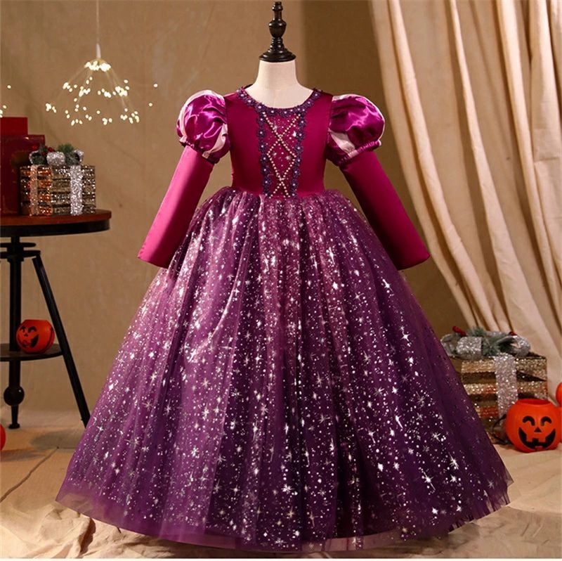 プリンセス ハロウィン キッズ ワンピース こども 衣装 子供 女の子 コスプレ 衣装 長袖ドレス コスチューム 仮装 お姫様 子供 コスプレ 子