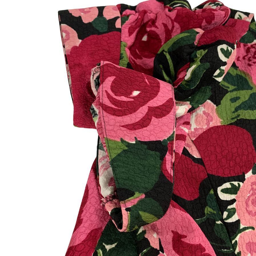 おまとめ2点✨エムズグレイシー パフスリーブ ワンピース バルーン裾 薔薇 エムズグレイシー ワンピース 薔薇柄 バルーンスリーブ221584【AFB36