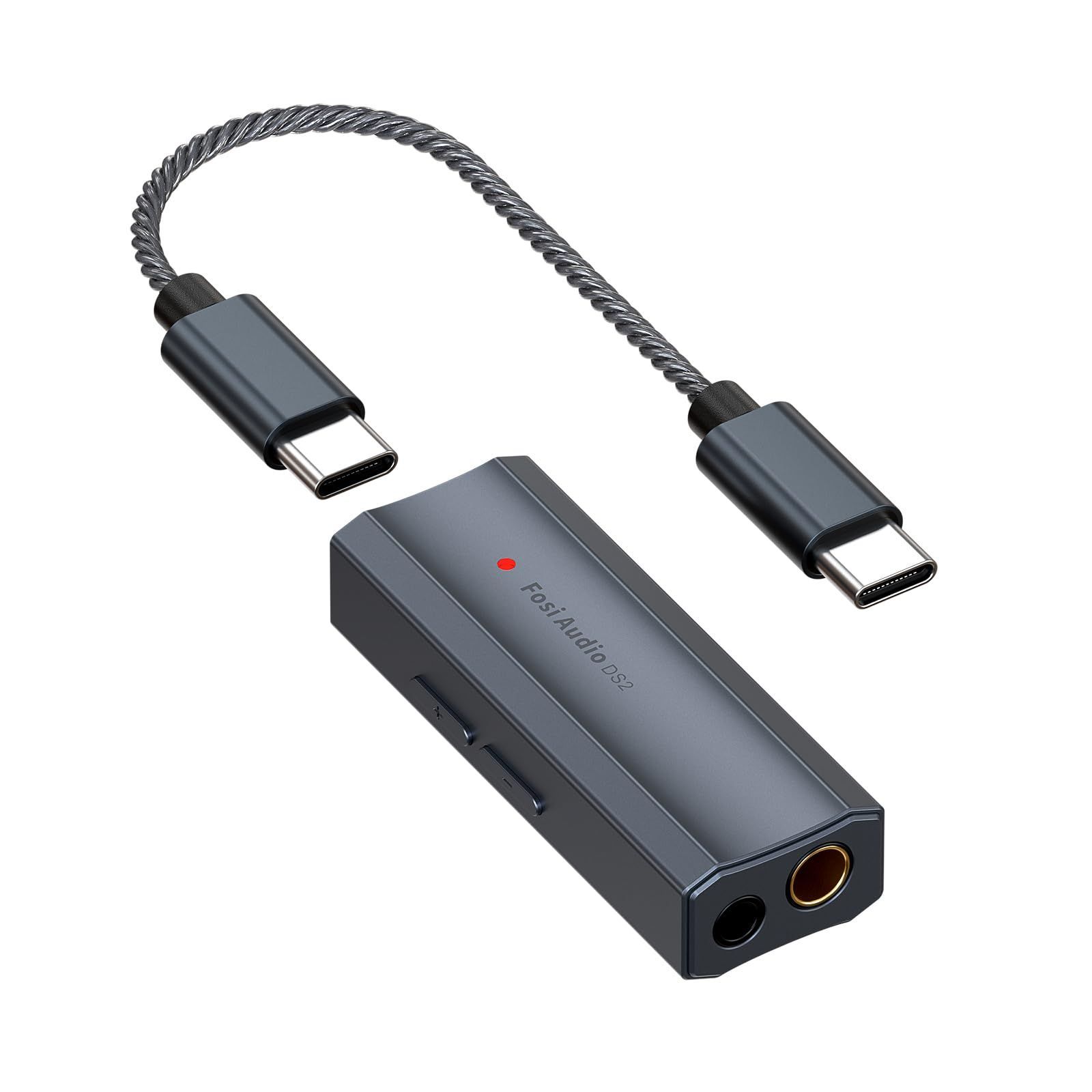 Fosi Audio DS2 USB C to AUX ヘッドホンアンプ DAC ドングル 3.5mmジャック オーディオ ポータブルアンプ デュアル出力 DSD256 4.4mm バランスハイレゾ CS43131 iPhone 15 Pro Max Plus