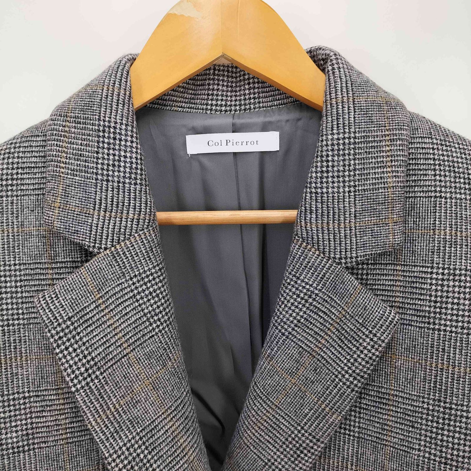 コルピエロ Col Pierrot ラミネートボンディングチェックコート
