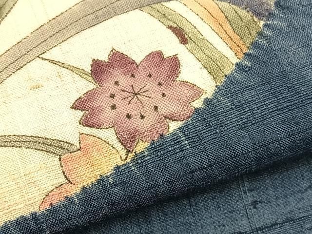 平和屋着物○九寸名古屋帯 紬地 蜀江花文 正絹 逸品 BAAU1851hv