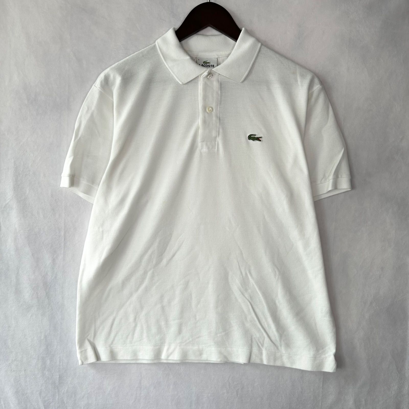 新品 4／ラコステx ネットフリックス ポロシャツ 白 90's