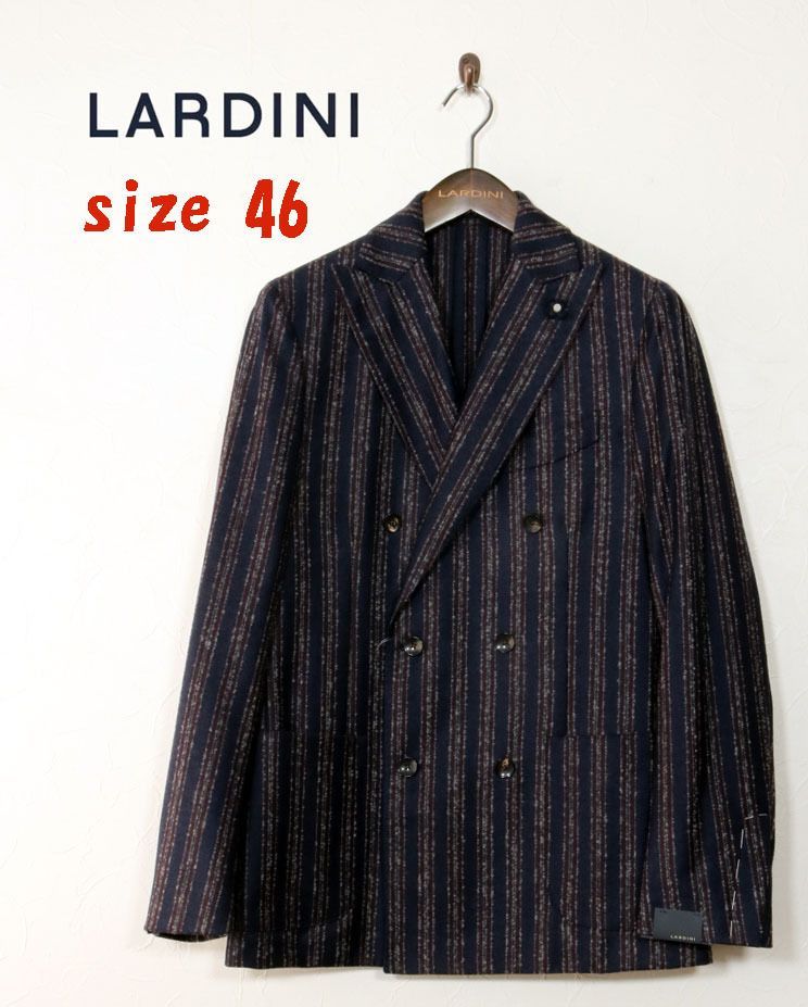 ラルディーニ　黒　ダブル　テーラードジャケット　46サイズ LARDINIラルディーニ テーラードダブルジャケット サイズ46 新品