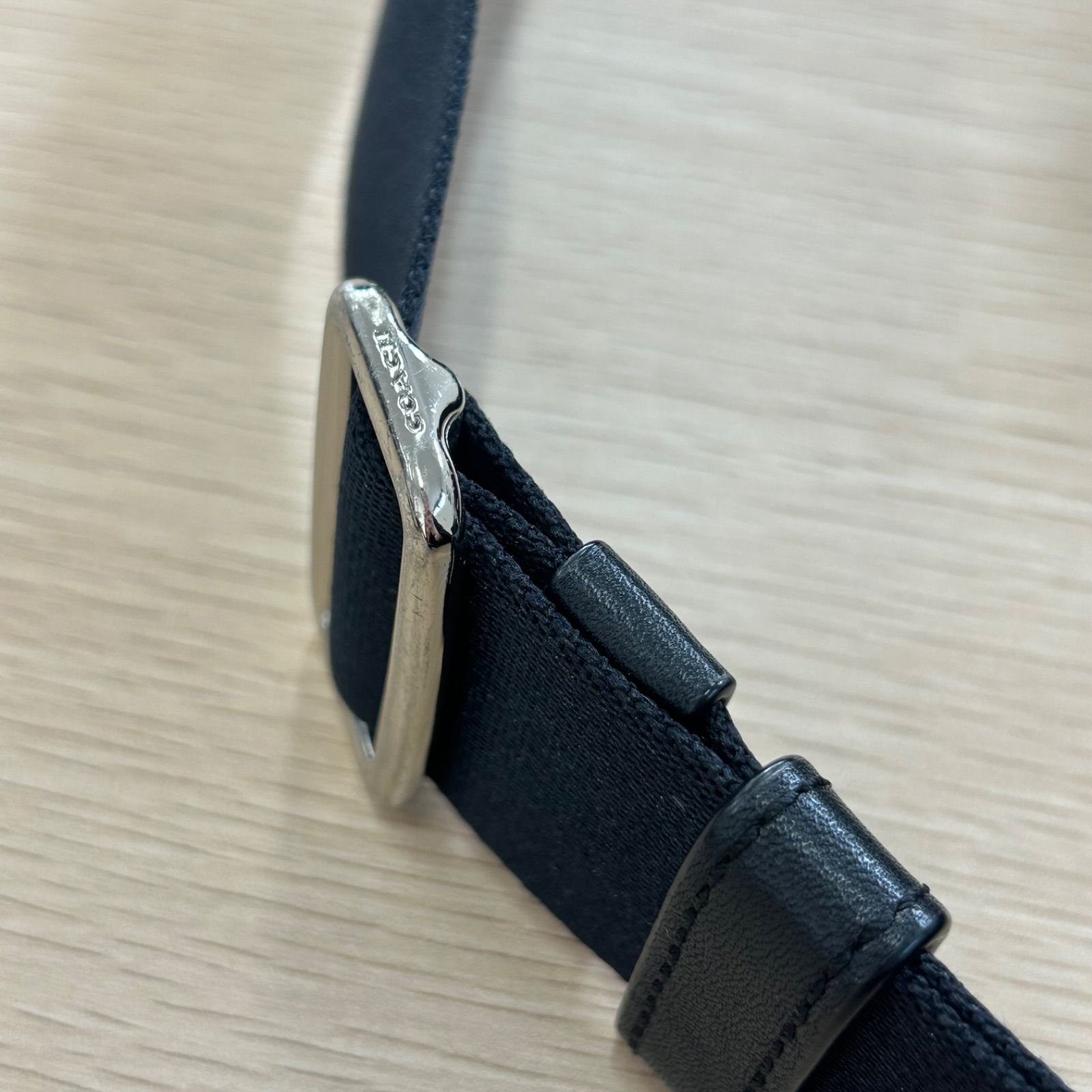 美品】コーチ フライトバッグ レザー マホガニー グレー シグネチャー