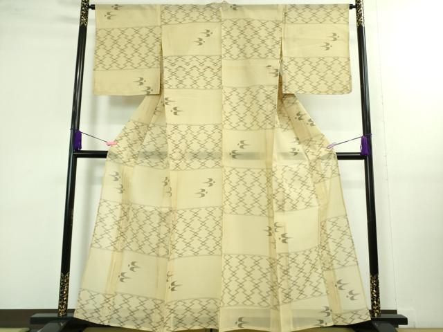 平和屋着物 上 夏物 本場琉球絣 夏琉球 蒸栗色地 DZAA9987kh5