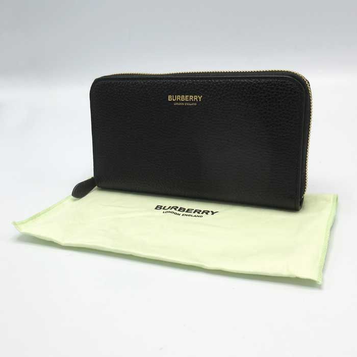 バーバリー 長財布 BURBERRY レザー ラージ ジップ アラウンド  