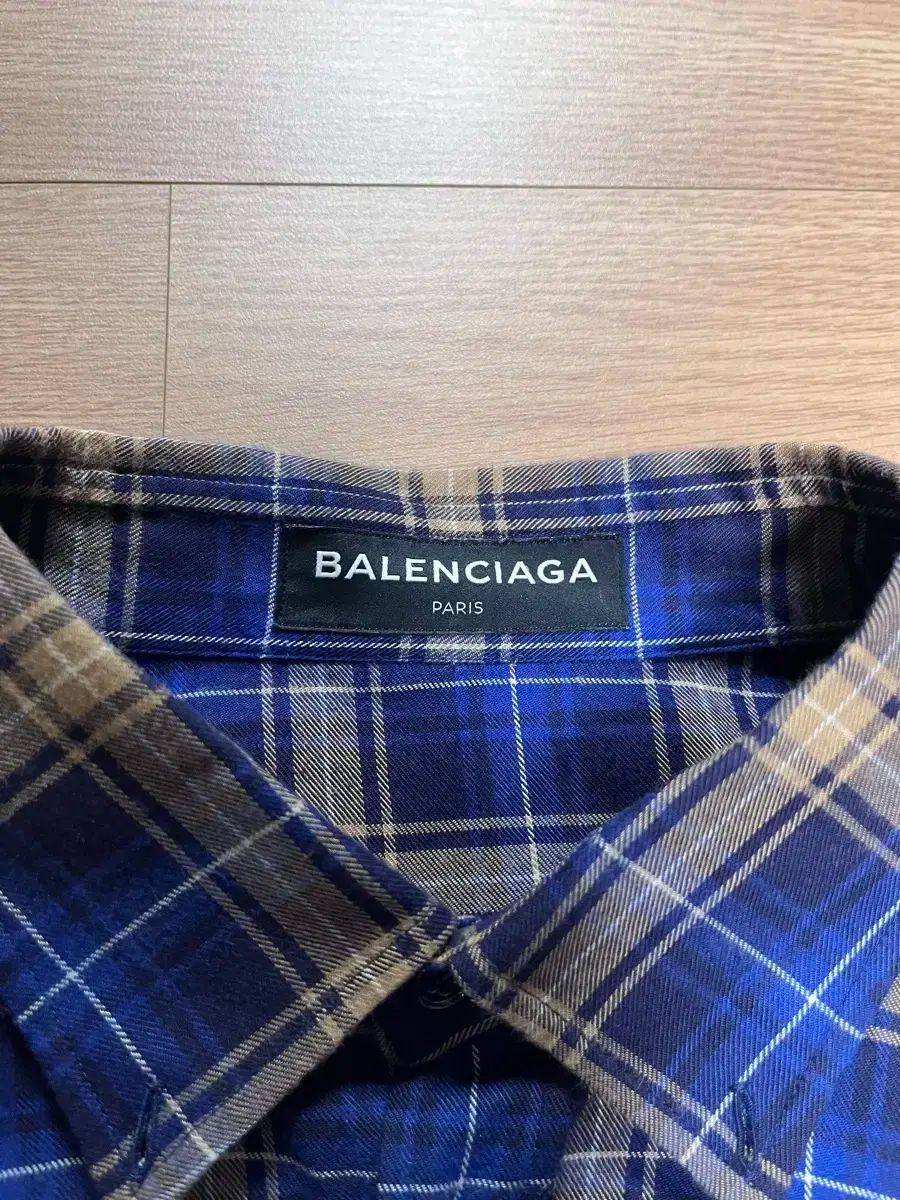 BALENCIAGA(バレンシアガ) バックロゴ オーバーサイズ シャツ チェック