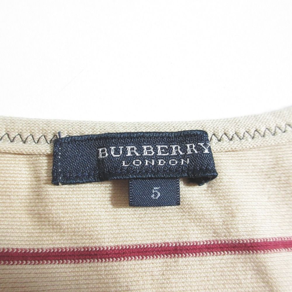 【新品・未使用】バーバリーロンドン レディース 半袖ポロシャツ ベージュ /L ⚫︎b22 burberry tops バーバリー トップス ポロシャツ 半袖