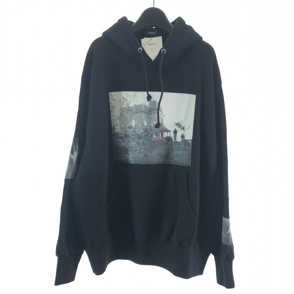 【中古】UNDER COVER 22AW 脇フライス HOODIE PSYCHOJQ パッチパーカー サイズ3 ブラック UC2B4812-1 アンダーカバー[17]