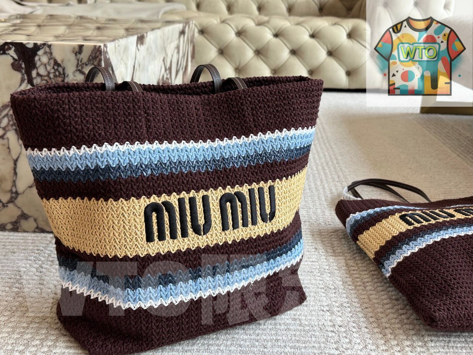 miu ♡さん専用 ホワイト/ネイビー プチバトー X ミュウミュウ リブジャージーt
