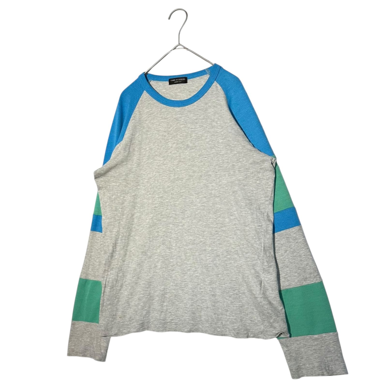 ★未使用級 コムデギャルソンオム 長袖カットソー 製品染 AD2013 大きめS カットソー COMME des GARCONS LOGO
