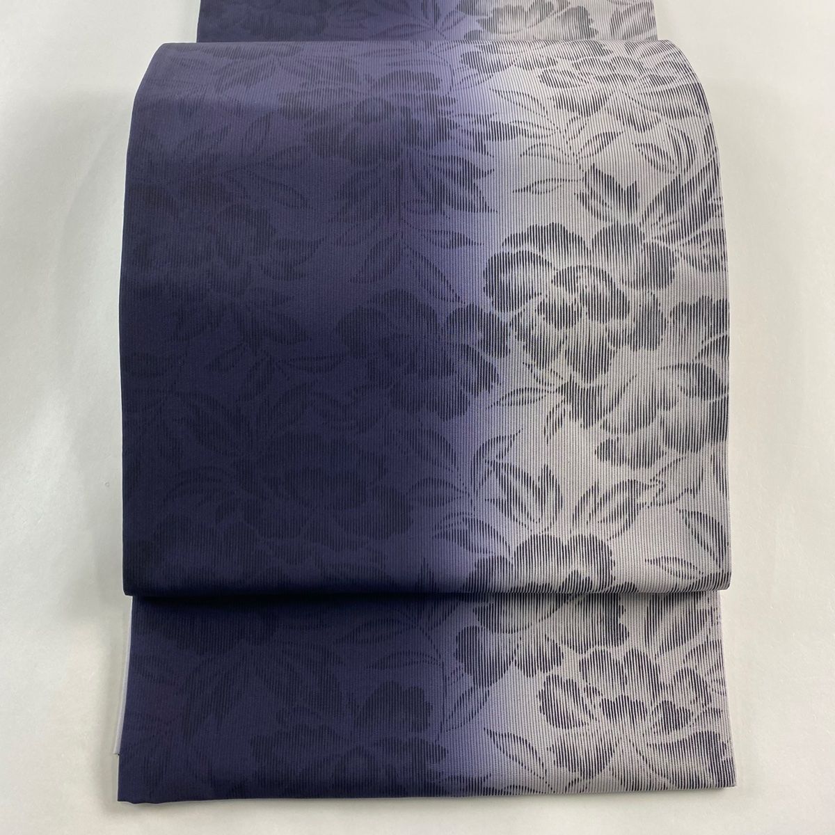 袋帯 美品 秀品 草花 縞 ぼかし 紫 全通 正絹 【中古】 - メルカリ