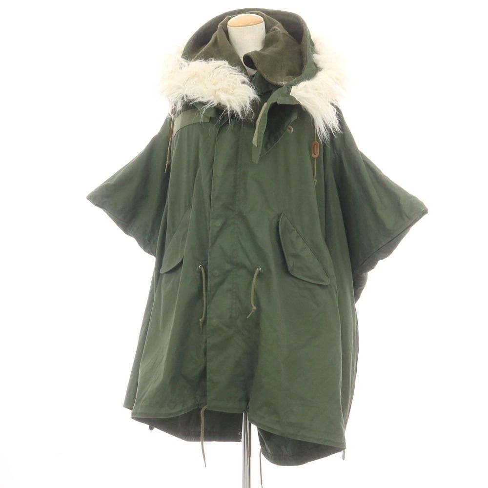 ジュンヤワタナベ コムデギャルソン JUNYA WATANABE COMME des GARCONS 2018年秋冬 コットンナイロン モッズコート オリーブ サイズM レディース