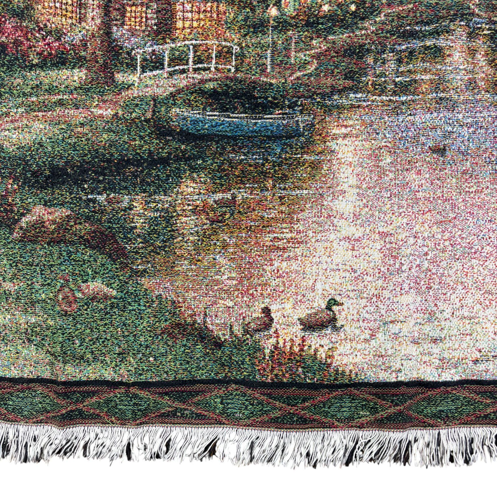 vintageラグ カーペット USA製 コテージ アート 風景 1566