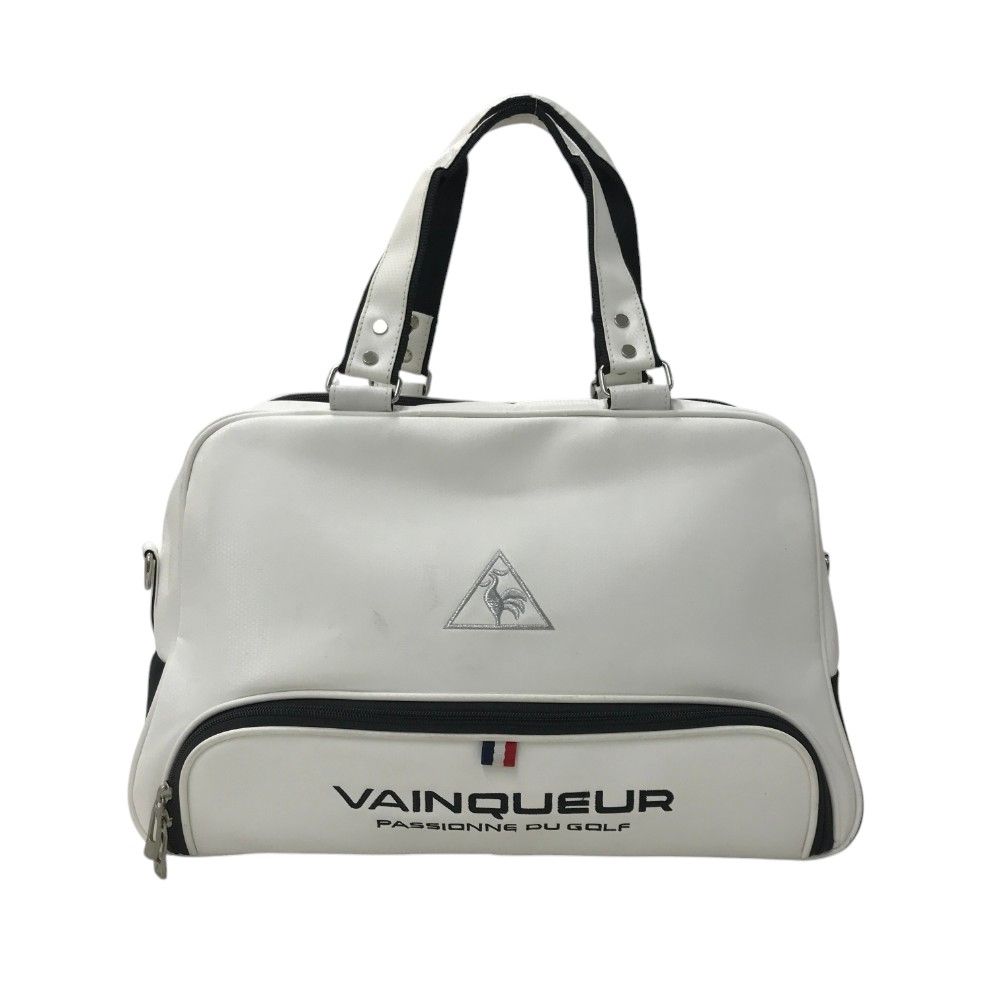 LE COQ GOLF ルコックゴルフ 2WAY ボストンバッグ ホワイト系
