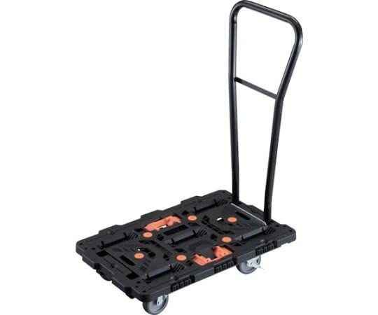 2営業日で発送 TRUSCO トラスコ中山 TRUSCO 連結式樹脂製平台車 ビートル 700X450 自在5輪 内2輪ストッパー付 脱着式ハンドル付 とめたろう付 BT700J5S2H