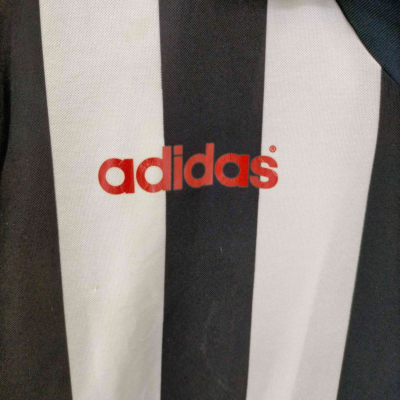 アディダス adidas 80-90s デサント製 サッカー 襟付きゲームシャツ 