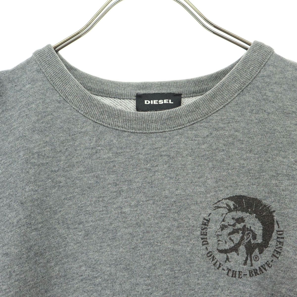 DIESEL ディーゼル プリント 長袖 トレーナー グレー スウェット