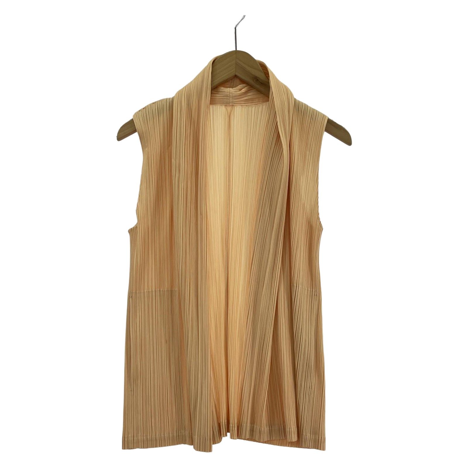 PLEATS PLEASE ベスト ベージュ