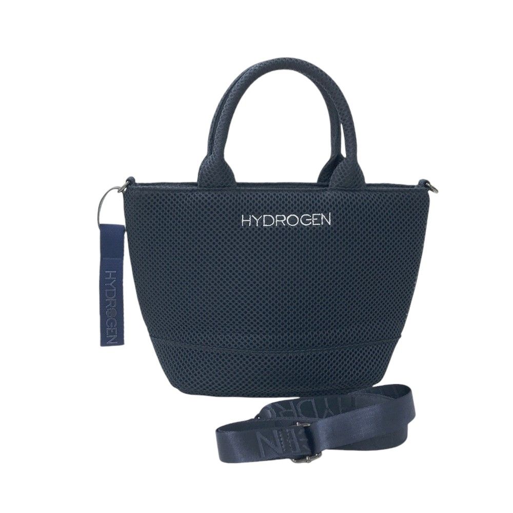 美品 HYDROGEN ハイドロゲン ショルダーバッグ メッシュ 迷彩 ネイビー HYDROGEN ハイドロゲン 2023年モデル 2WAYトートバッグ メッシュ