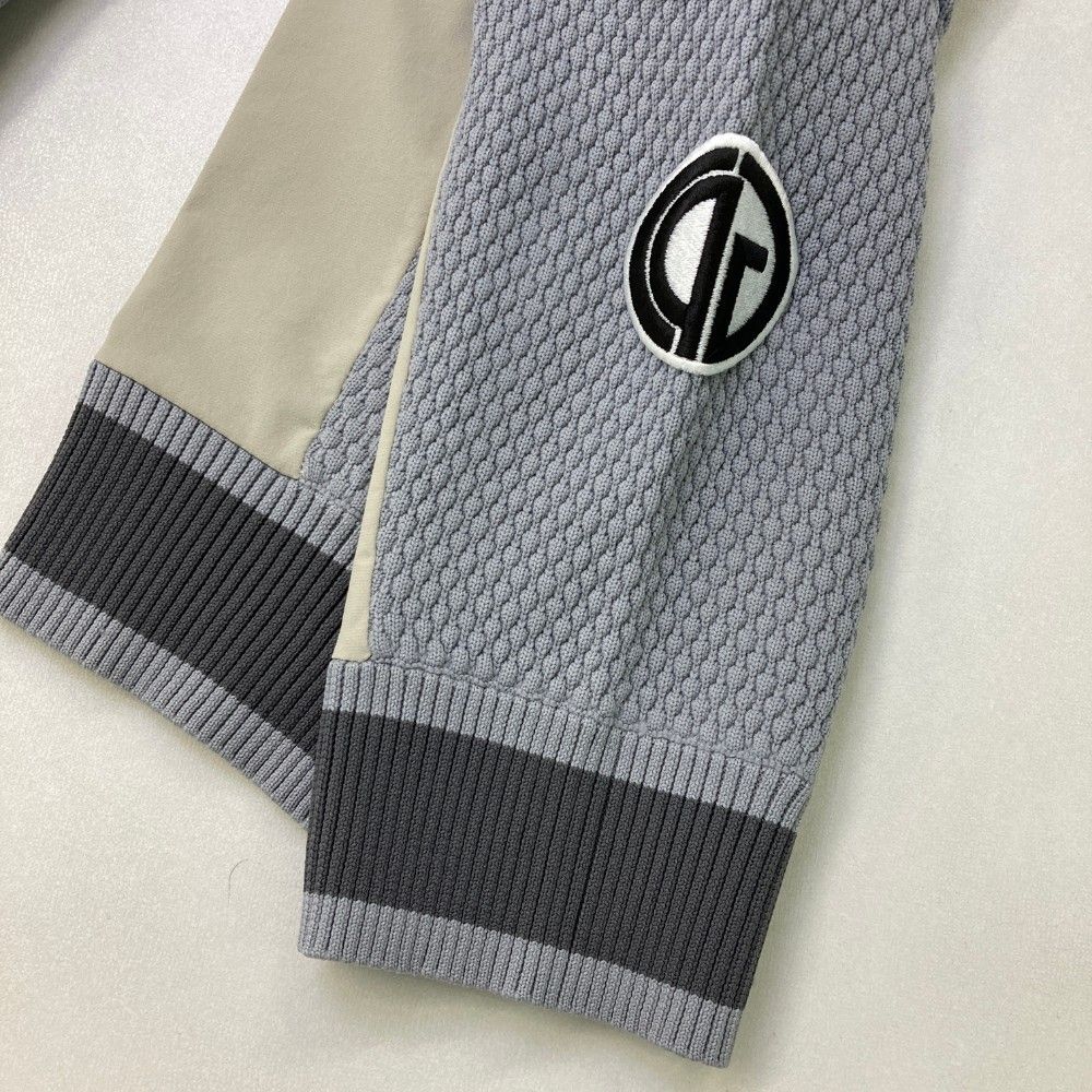 サイズ：4 CPG GOLF シーピージーゴルフ  切替 ニットジップジャケット  グレー系 [240101453272] ゴルフウェア メンズ ストスト サイズ：4 CPG GOLF シーピージーゴルフ 切替 ニットジップ