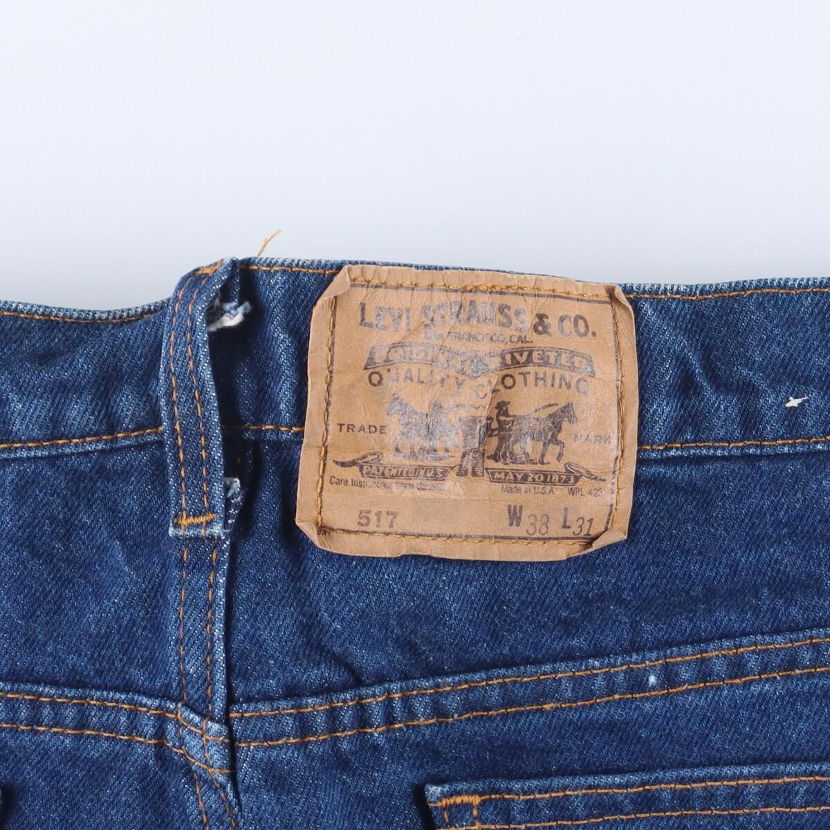 濃紺 90年代 リーバイス Levi's 20517-0217 オレンジタブ ブーツカットジーンズ デニムパンツ USA製 メンズw37 ヴィンテージ /eaa304828