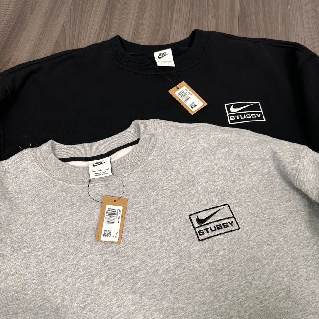 Stussy x Nike 共同ブランド FW23 フック刺繍ロゴ スウェットシャツ 