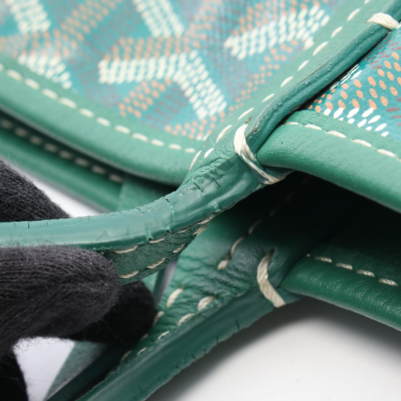 ゴヤール GOYARD トートバッグ アンジュ ミニポーチ グリーン PVC 