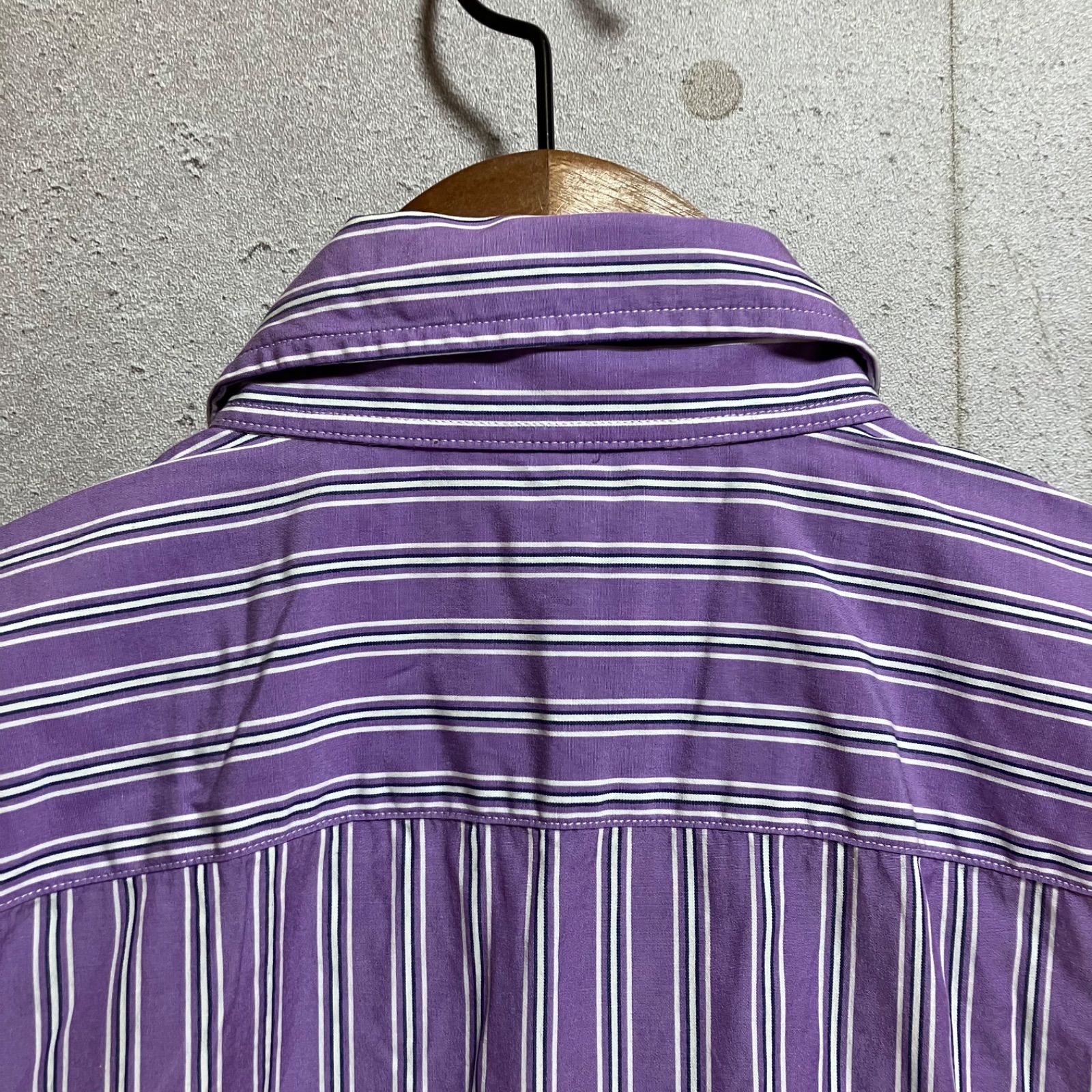 【新品】ラルフローレン レディース 半袖ストライプシャツ パープル ポニー刺繍 Ralph Lauren ラルフローレン ストライプ 半袖 シャツ ポニー