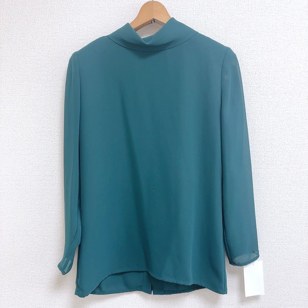 ハナエモリ HANAE MORI ブラウス 長袖 グリーン 38サイズ 963665 