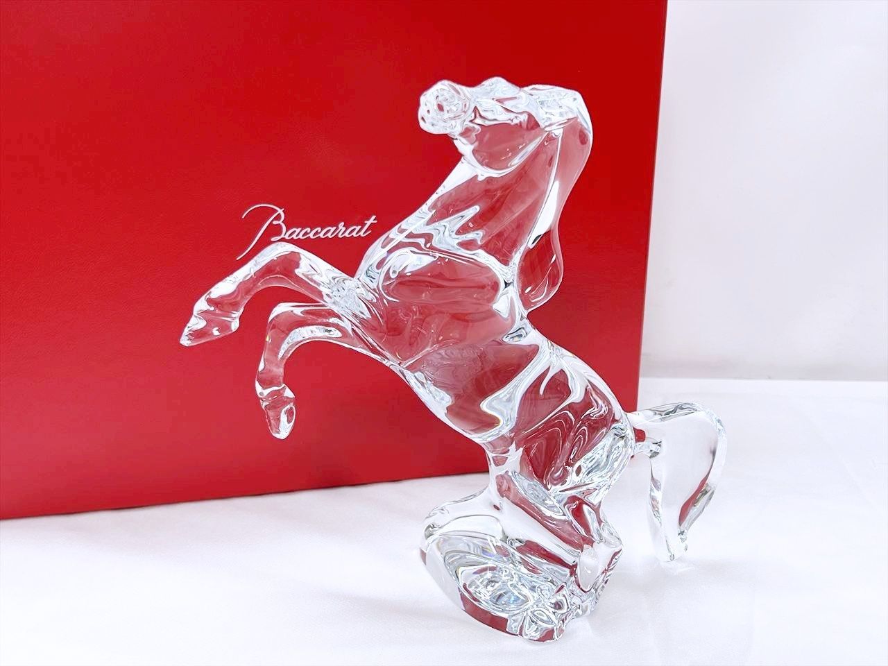 ほぼ新品】Baccarat バカラ マレンゴ 馬 クリスタル クリアH37cm