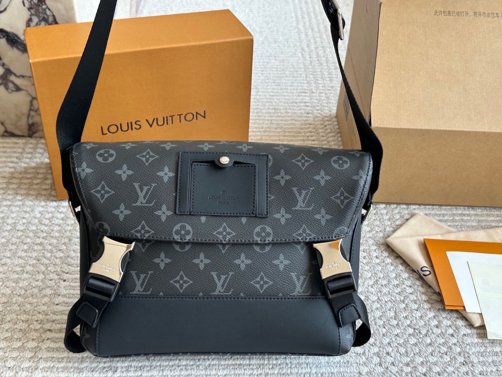 LOUIS VUITTON グレー トートバッグ LVレターパック¥1,600 トップ復刻版潮男型男性の街出に必要な