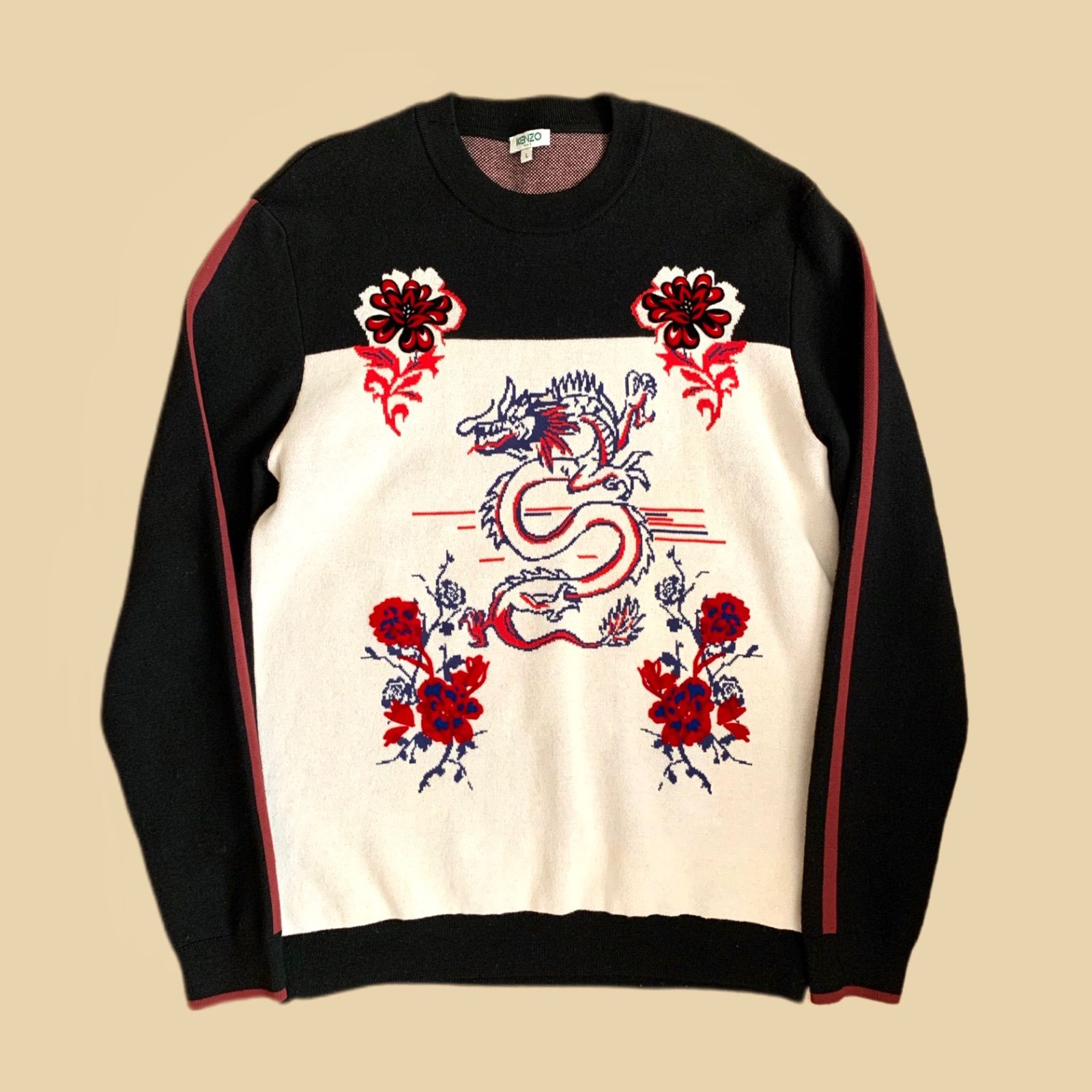 KENZO ケンゾー ドラゴンチャイナ デザインニット セーター - メルカリ
