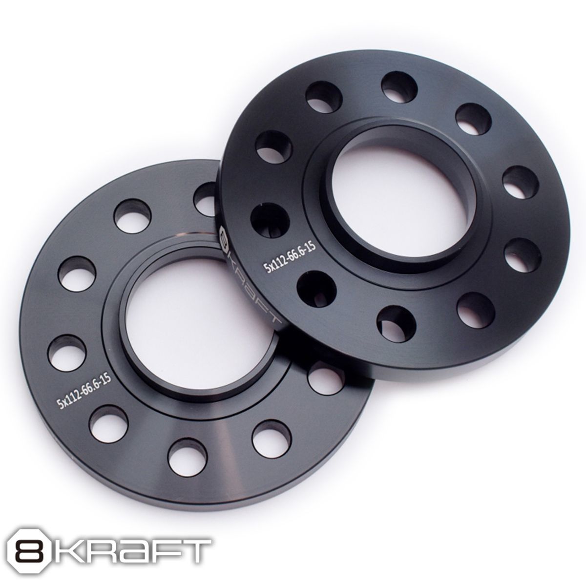 8KRAFT BMW ハブ付 スペーサー 15ｍｍ 5H-112 φ66.6 ワイトレ PCD112 5穴 ハブ径 φ66.6 ワイドトレッドスペーサー