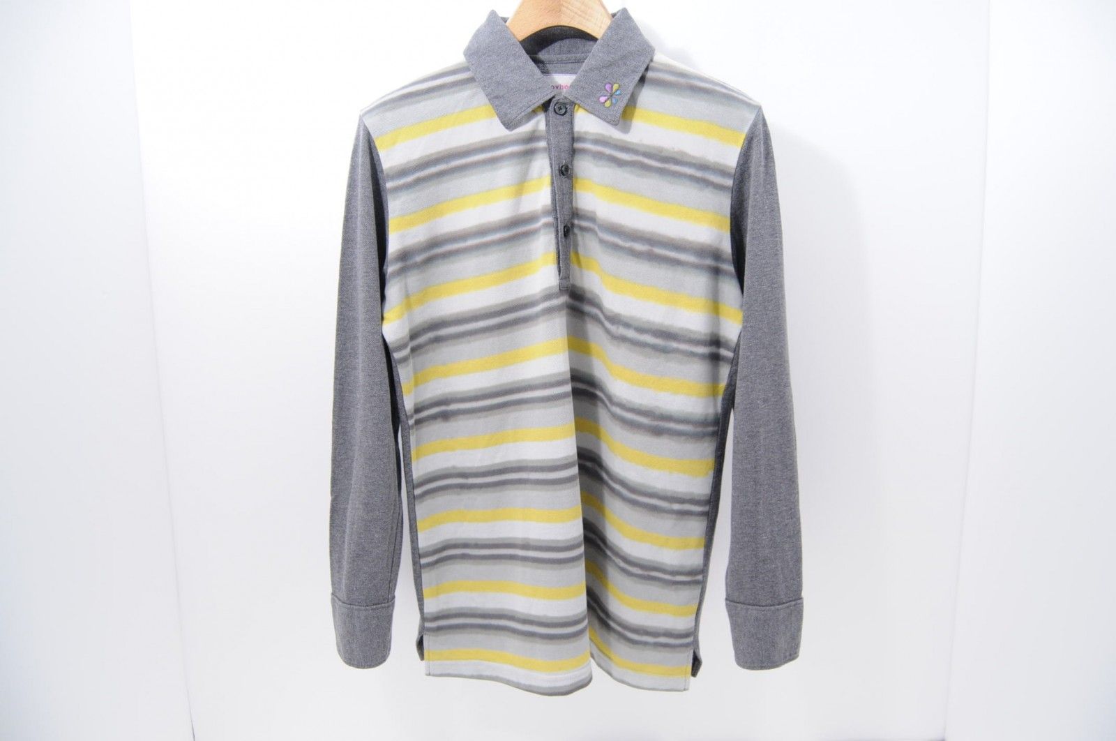中古 メンズ トヴホ tovho 長袖ポロシャツ 3(L) グレー系 ボーダー