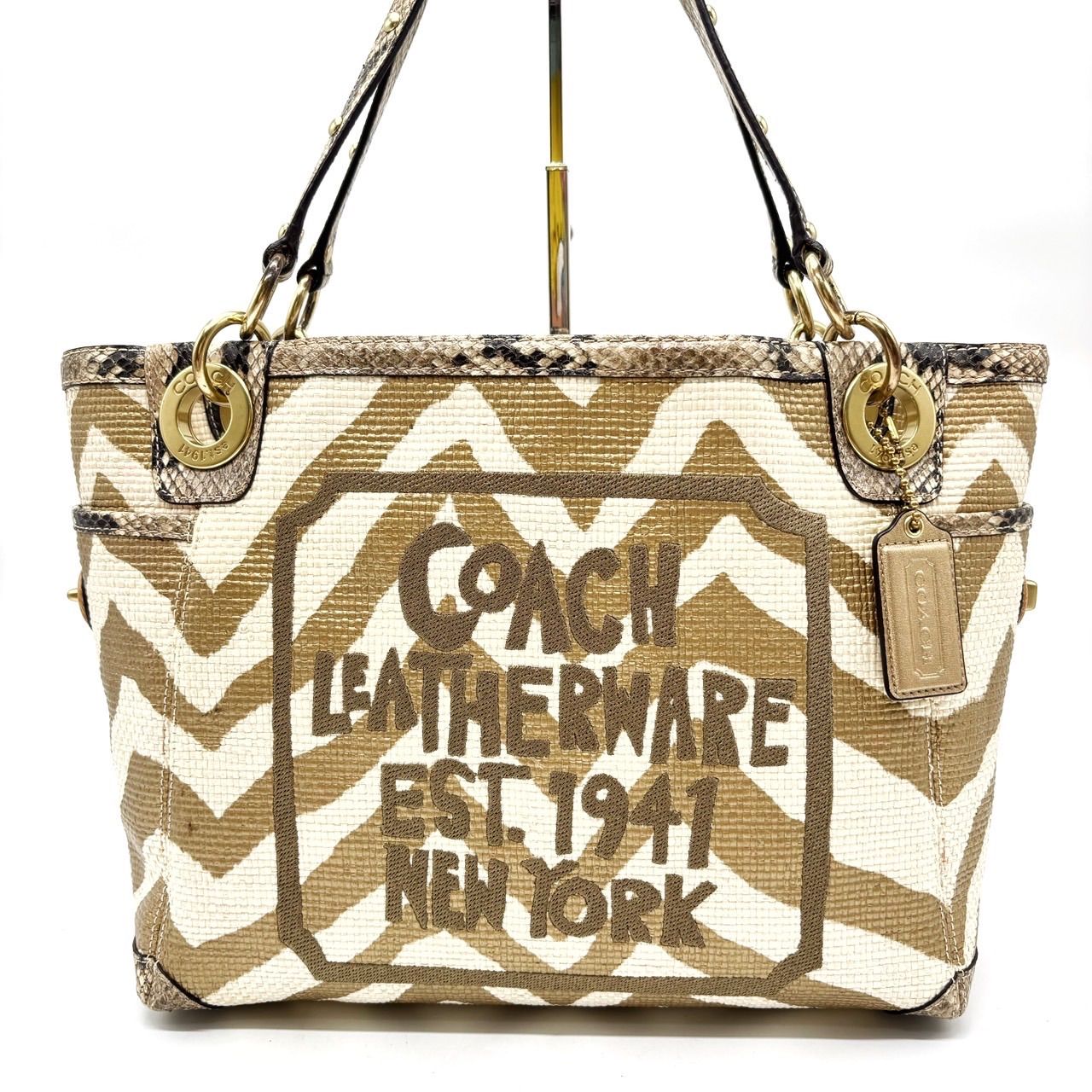 最新発見 ✨良品✨ COACH ターンロック ハンドバッグ トートバッグ コーチ バッグ