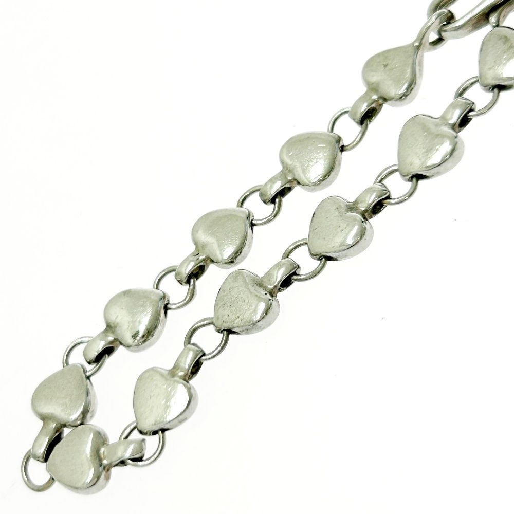 中古】TIFFANY&Co. ティファニー シルバー パフハート ブレスレット