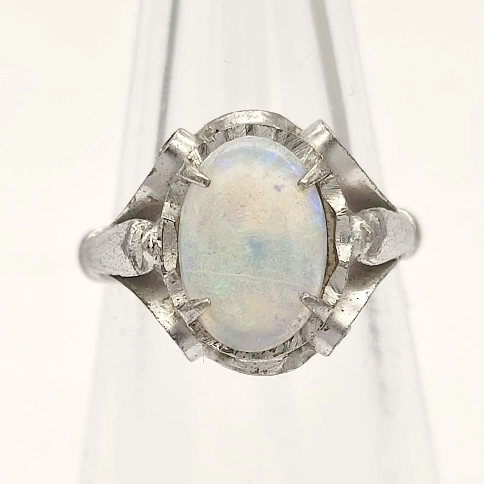 美品】オパールリング オーバル SILVER シルバー925 9号 - メルカリ