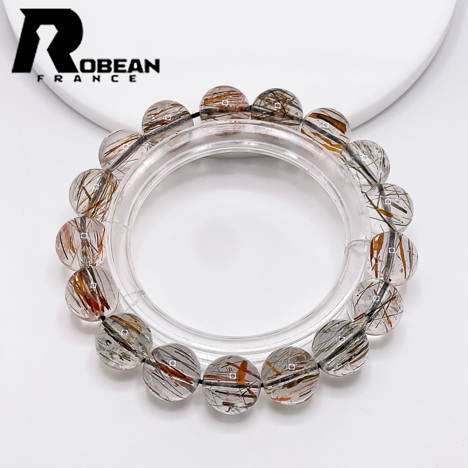 在庫切れ 上品 EU製 定価6万円ROBEAN・ゴールドスーパーセブンパワーストーン ブレスレット 天然石 原石 綺麗 お守り 貴重 幸運 贈り物 プレゼント ギフト 12-12.5mm 1002H222